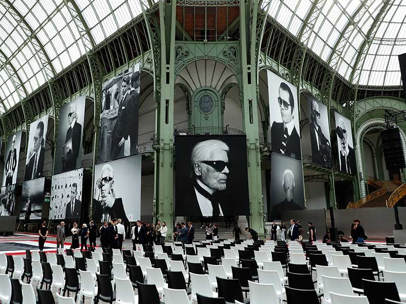 Karl Lagerfeld tribute Grand Palais interior