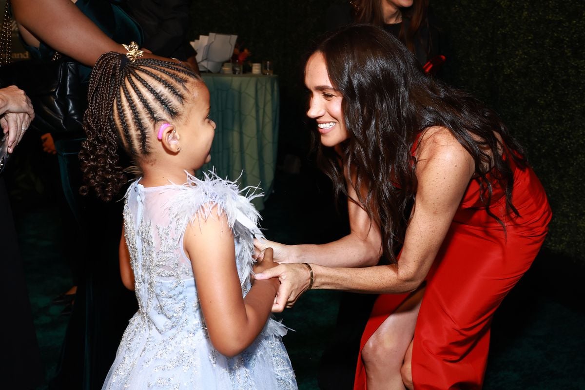 LOS ANGELES, CALIFORNIA - OCTOBER 05: (L-R) Ella Nelson and Meghan, Duchess of Sussex attend the Children's Hospital Los Angeles Gala 2024 at JW Marriott LA Live on October 05, 2024 in Los Angeles, California. (Photo by Matt Winkelmeyer/Getty Images for Children's Hospital Los Angeles)