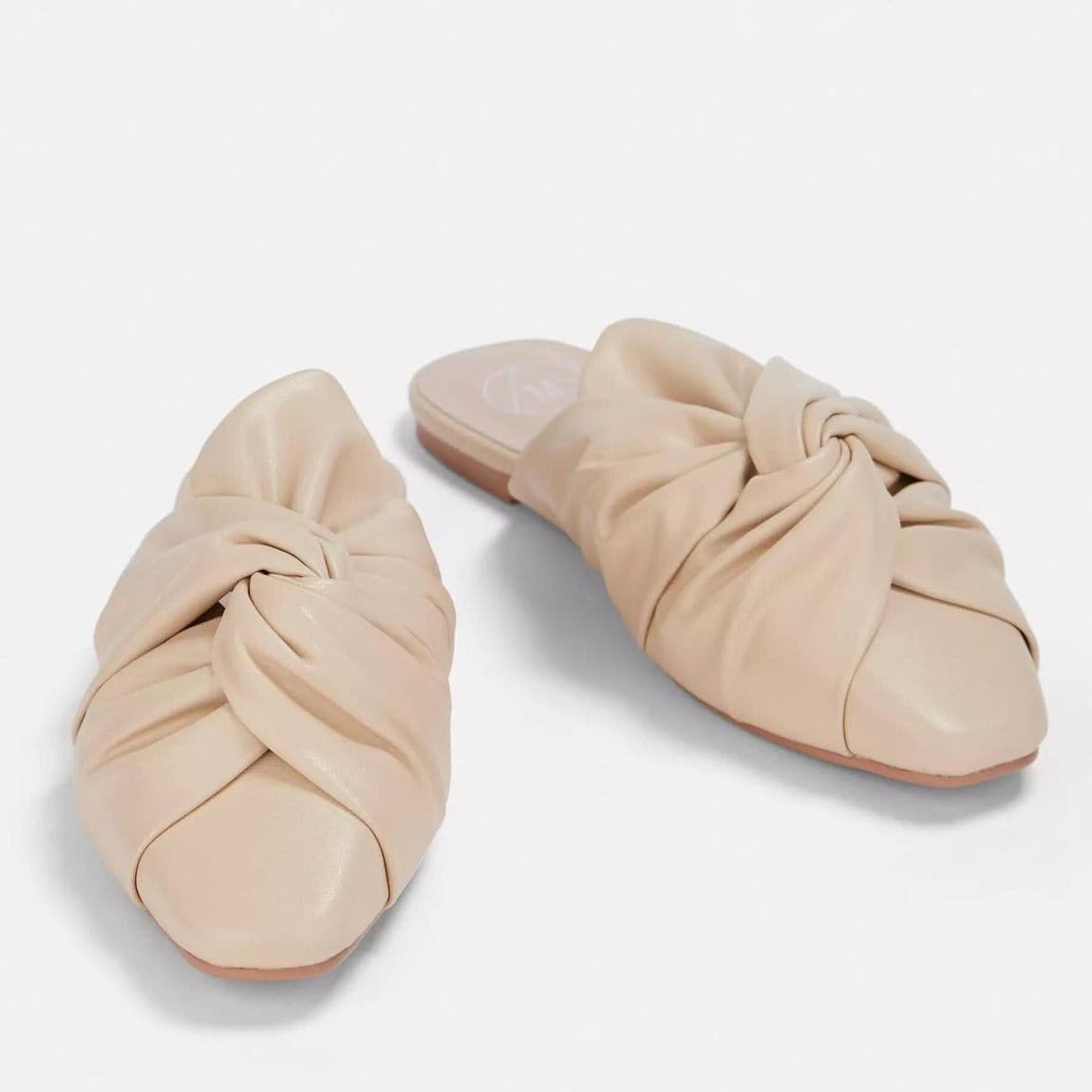 Cream knot slip-on by Missguided
