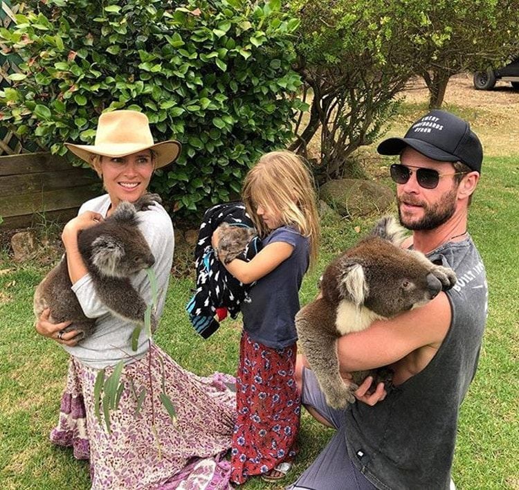 Elsa Pataky and Chris Hemsworth with daughter India Rose