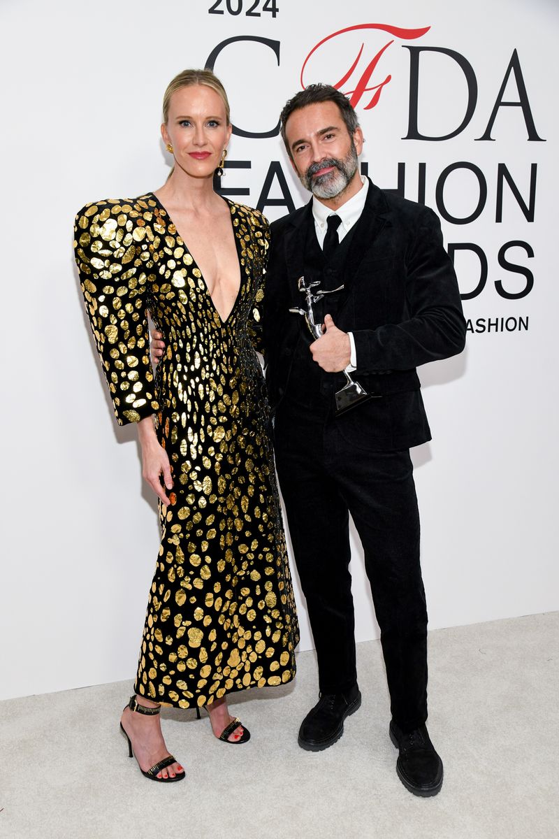 Amy Griffin, Daniel Roseberry at the 2024 CFDA Fashion Awards 