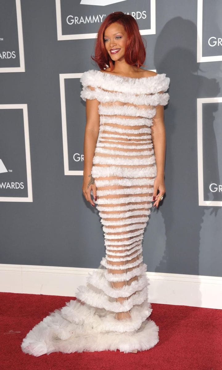 Rihanna in a Jean Paul Gaultier dress