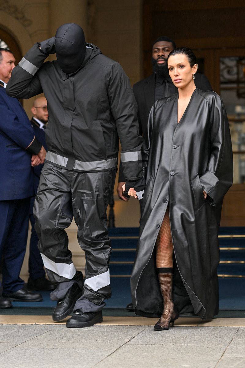 Ye and Bianca Censori exit The Ritz Paris and head out for lunch