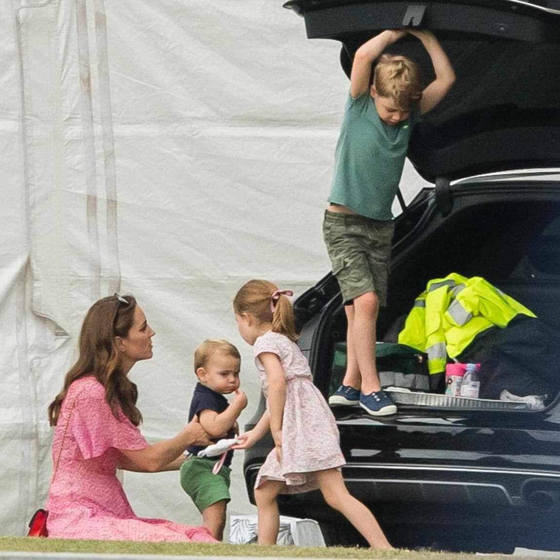 The Duchess visited a local supermarket with her three children on March 15