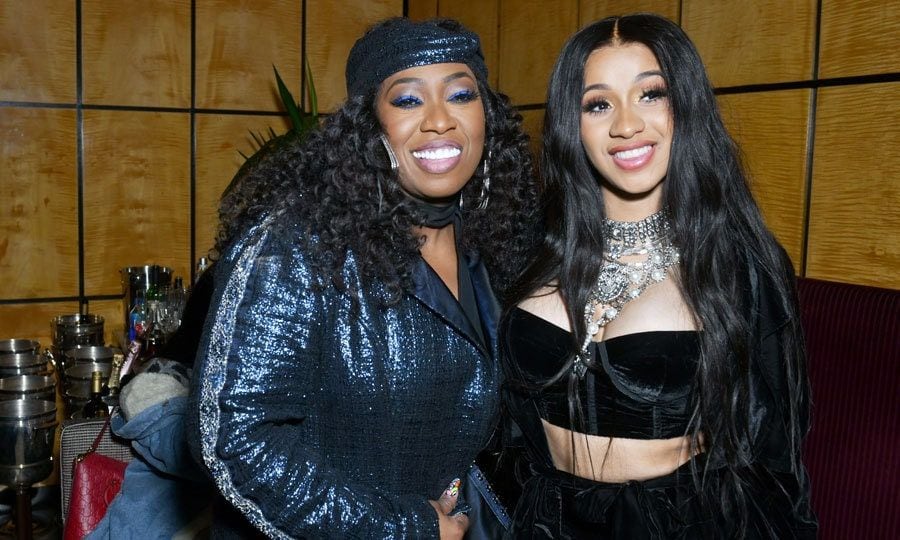 Cardi B, who also performed, shared a moment with Missy Elliot at the Warner Music Group pre-Grammy party. The Bodak Yellow rapper sang her hits for a crowd that also included Kelly Clarkson, Josh Groban and more.
Photo: Getty Images