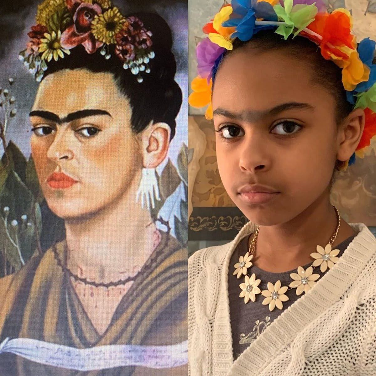 Getty Museum Challenge Frida Kahlo imitation