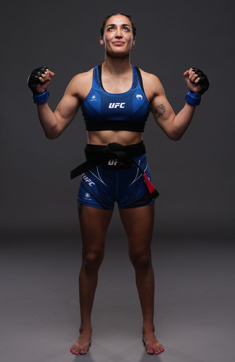 Tatiana Suarez poses for a portrait after her victory during the UFC Fight Night event at Bridgestone Arena on August 05, 2023, in Nashville, Tennessee. (Photo by Mike Roach/Zuffa LLC via Getty Images)