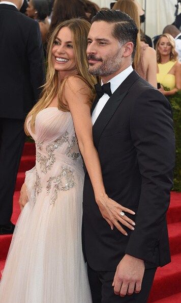 Back off ladies, he's taken! Sofia flashes her engagement ring at the 2015 Met Gala in New York City.
<br>
Photo: FilmMagic