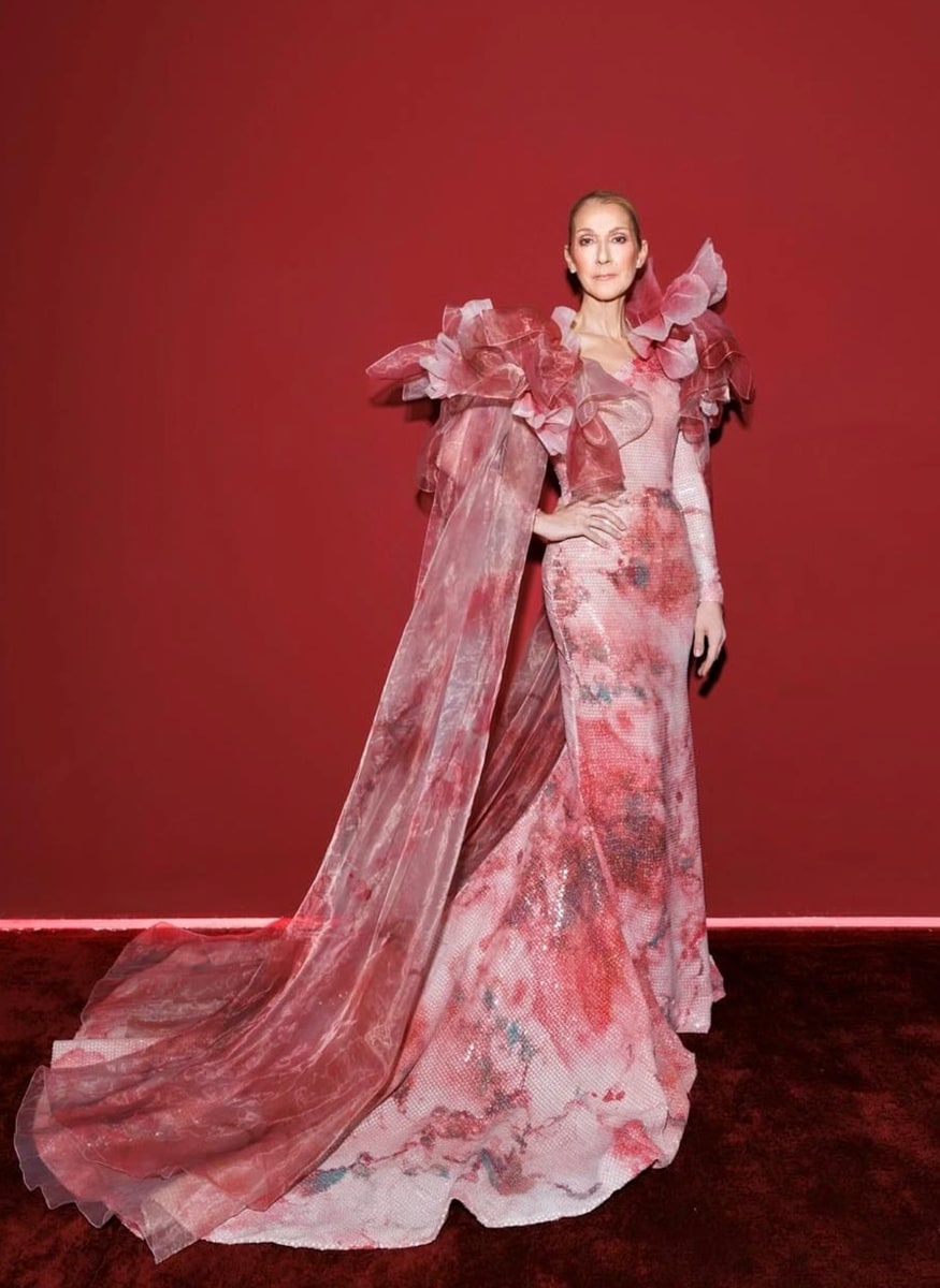 Celine Dion at the1001 Seasons of Elie Saab red carpet