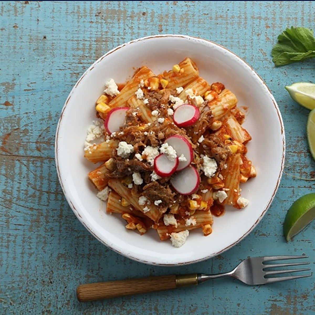 Carnitas and Corn Rigatoni