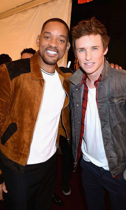 Will Smith and Eddie Redmayne
<br>
Photo: FilmMagic