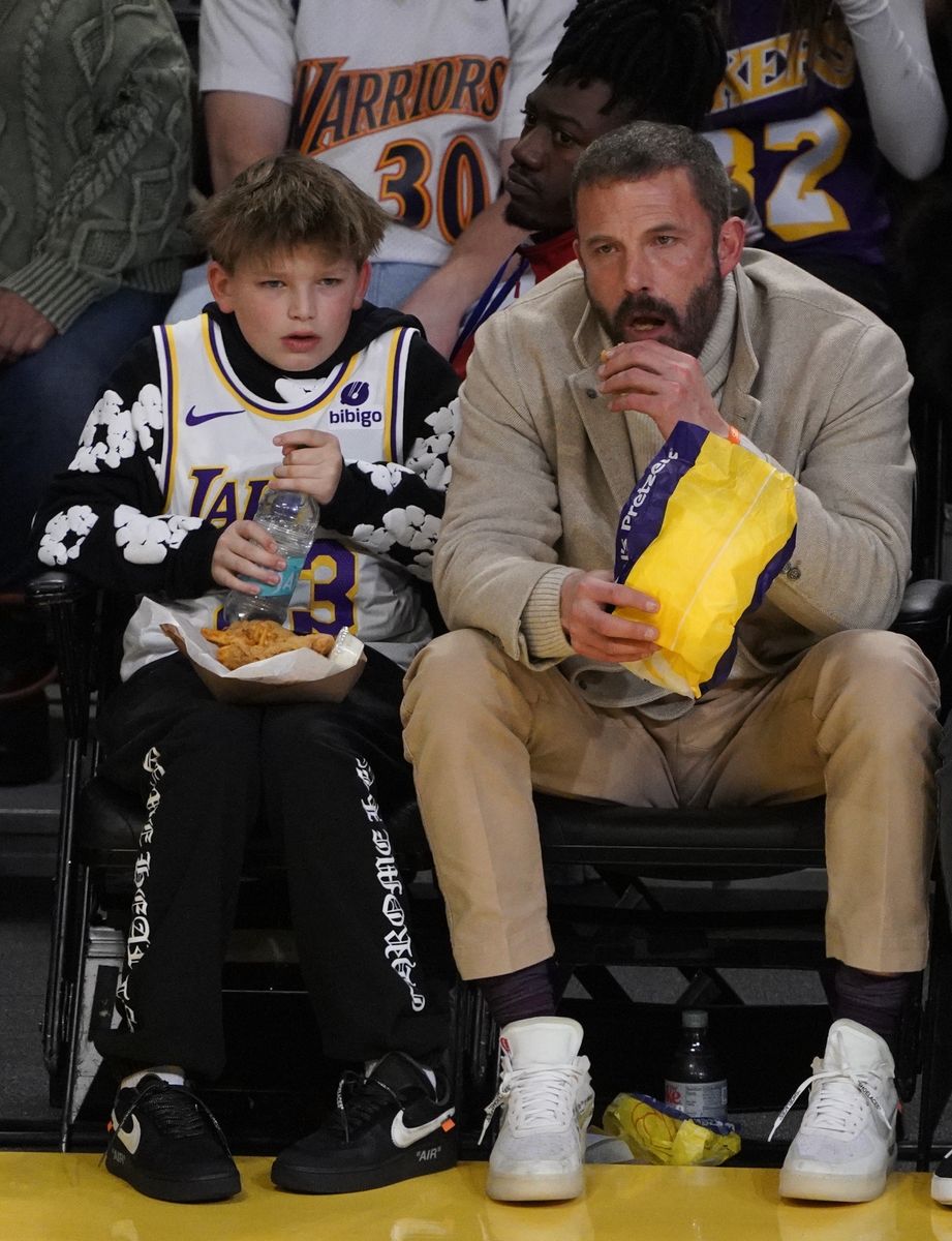 Ben Affleck and his son Samuel's courtside photos prove they’re the ultimate Lakers fans