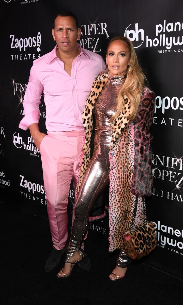 Jennifer Lopez and Alex Rodriguez matching outfits