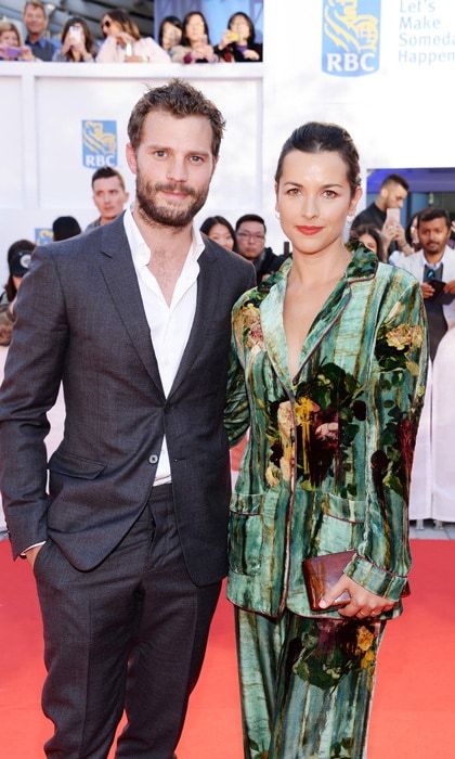 Jamie Dornan and his wife Amelia Warner were quite the dashing duo on the <i>Mary Shelley</i> carpet.
Photo: Getty Images