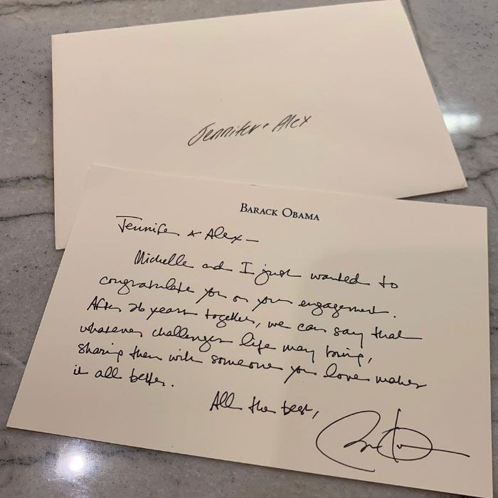 Barack Obama handwritten note 