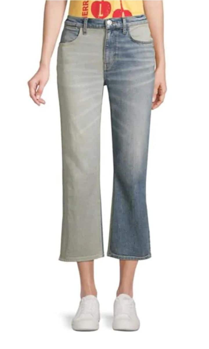 The Vanessa Two-Tone Cropped Jeans by Current/Elliott