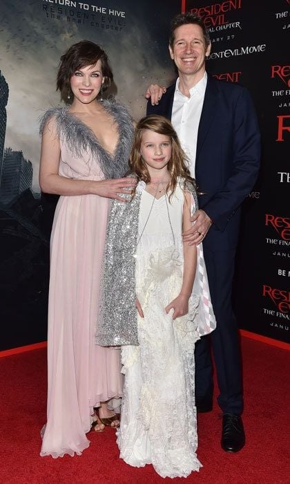 Milla Jovovich dazzled alongside her daughter Ever Anderson and husband Paul W.S. Anderson at the 2017 premiere of <i>Resident Evil: The Final Chapter</i>.
Photo: Axelle/Bauer-Griffin/FilmMagic