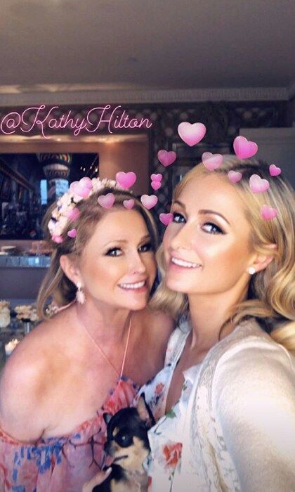 Paris and Kathy Hilton looked equally stunning at Barron's fiancee's Tessa von Walderdorff bridal shower. The mom-of-the-groom showed off her toned arms in an off-the-shoulder dress while her oldest daughter wore a dress by Alice & Olivia. The couple, who got engaged in September, are set to tie the knot in June.
Photo: Instagram/@parishilton