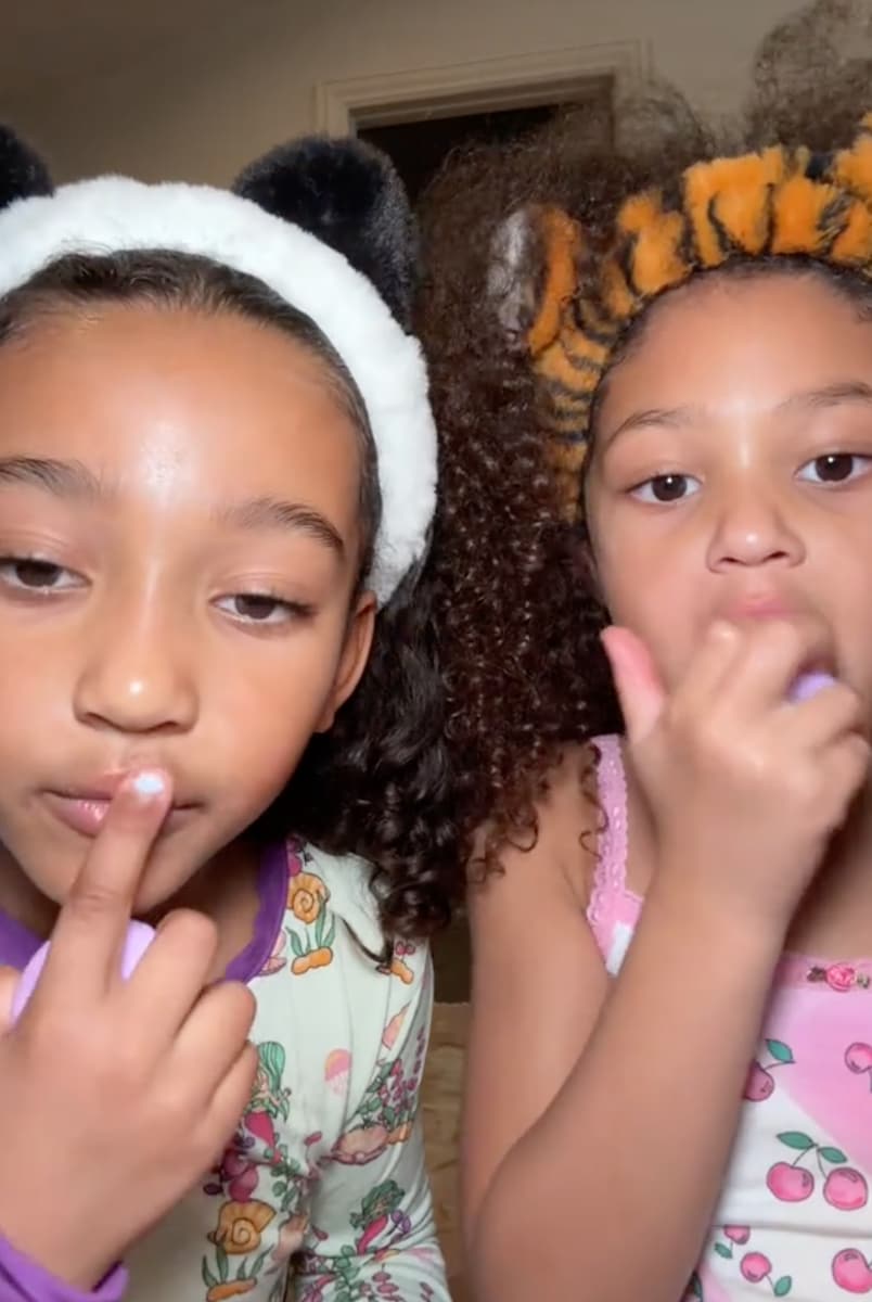 Stormi Webster and Chicago West take over Kylie Jenner's TikTok for a beauty shopping haul