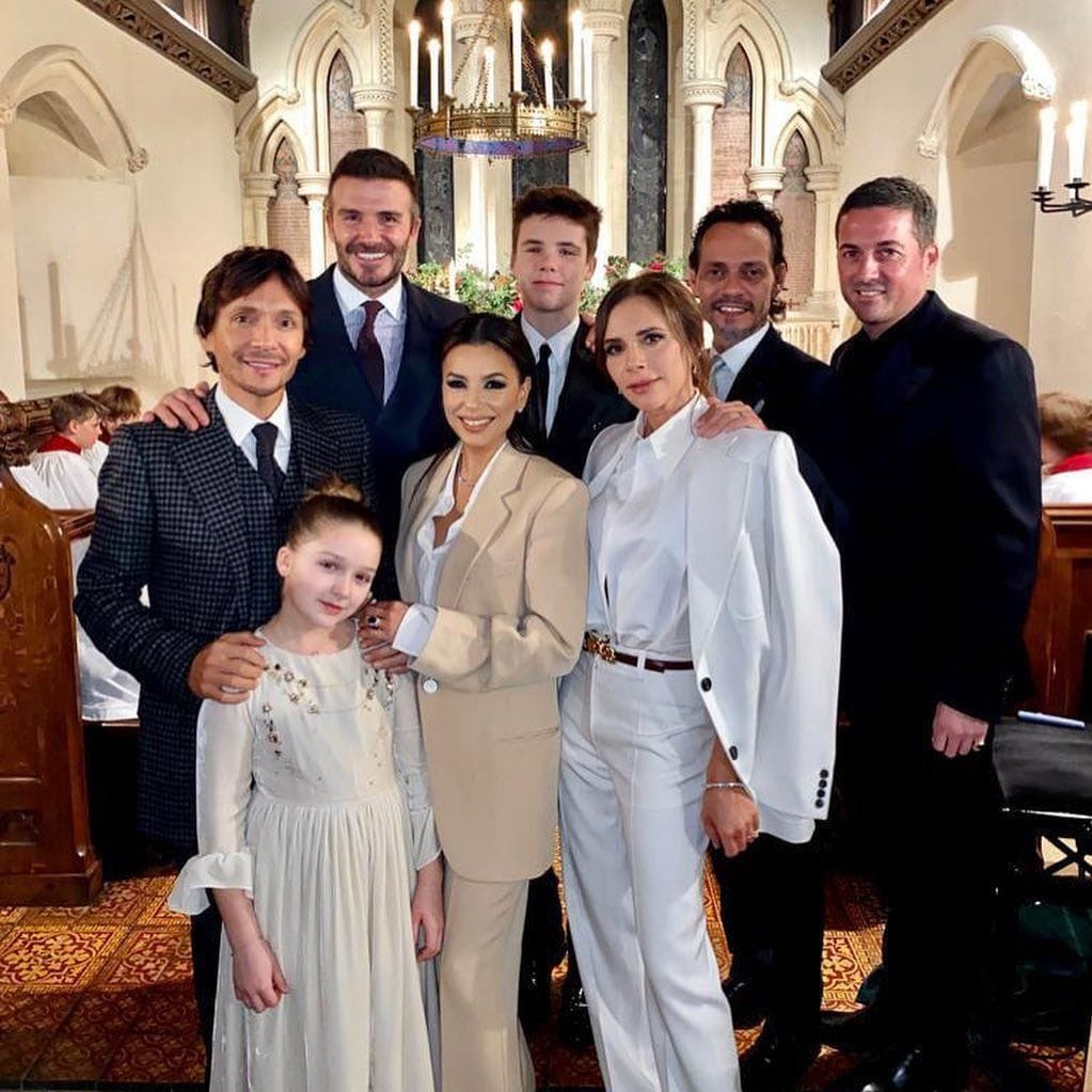 Marc Anthony, David Beckham family picture