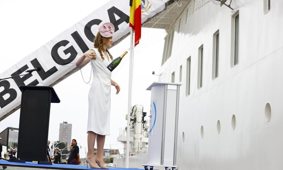 The Princess christened a research vessel on June 25