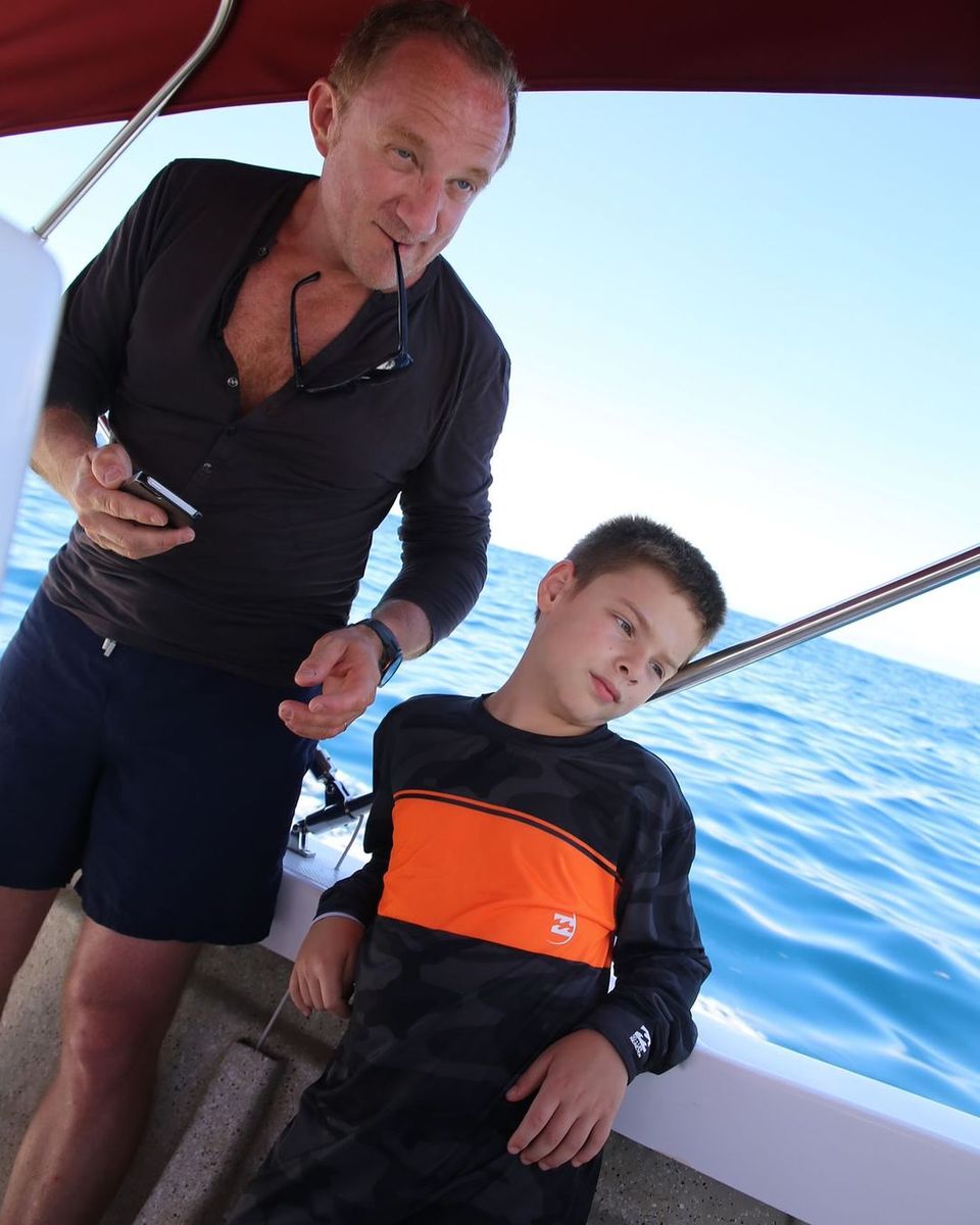 Augustin and his dad François-Henri Pinault