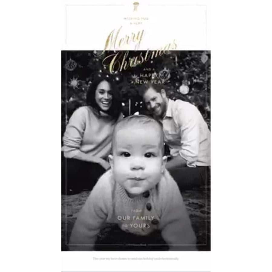 Archie was seen crawling in the Sussexes' 2019 holiday card