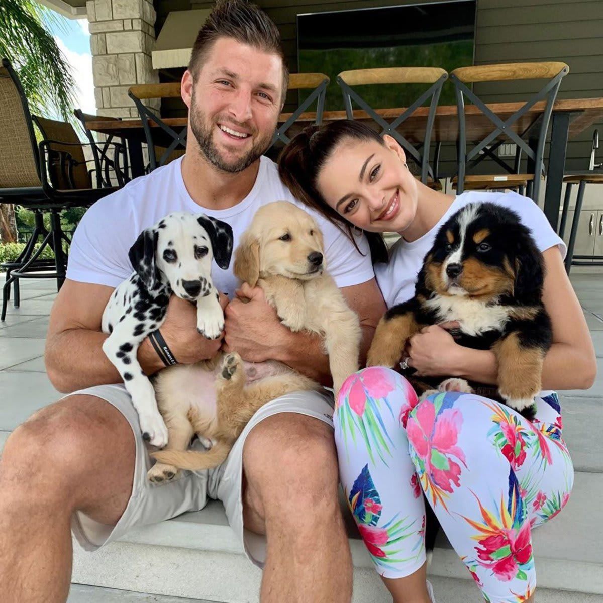 Tim Tebow and wife Demi-Leigh's new puppies