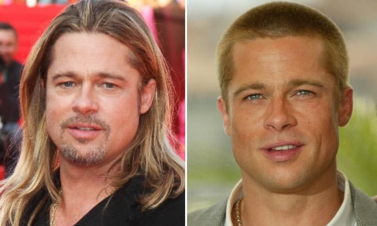 Brad Pitt tiene el cabello perfecto, largo o corto