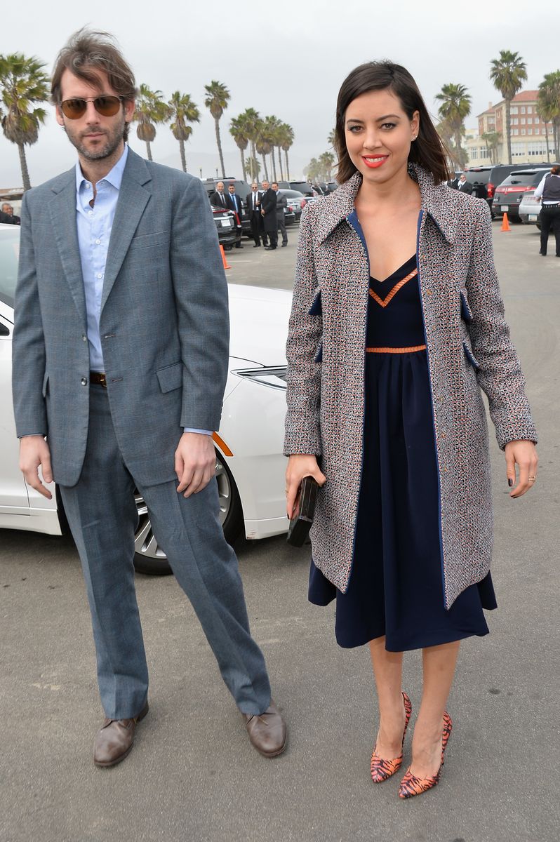   Writer Jeff Baena and actress Aubrey Plaza attend the 2014 Film Independent Spirit Awards at Santa Monica Beach on March 1, 2014 in Santa Monica, California.  (Photo by Amanda Edwards/WireImage)