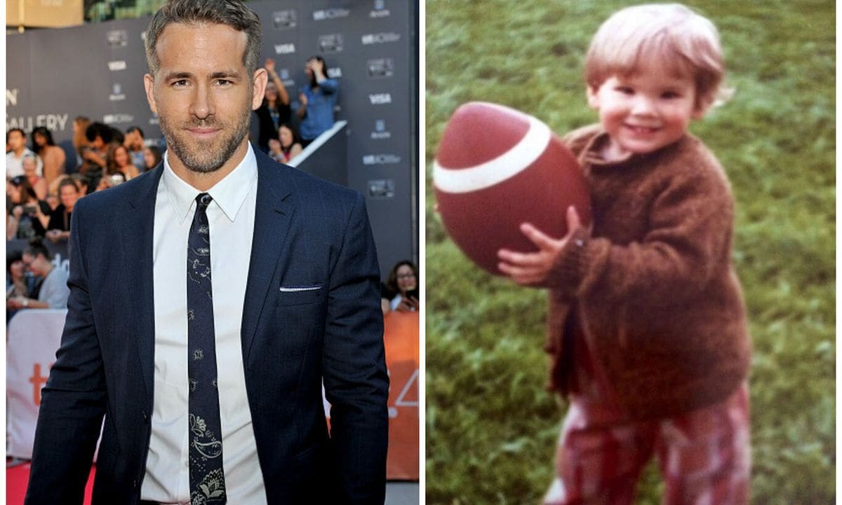 Ryan Reynolds
<br><bR>
Ryan Reynolds used to be about the same size as a football! This cutie sports the outdoorsy look in this throwback.
Photo: Getty Images/Instagram/@vancityreynolds