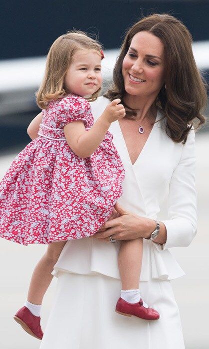 BABY BUZZ
Two-year-old Charlotte looked every inch the little princess on her second royal tour with her family, in Poland and Germany. Then mom Kate had everyone wondering if Charlotte might soon be a big sister after she jokingly remarked on a walkabout: "We will just have to have more babies!"
Photo: Getty Images