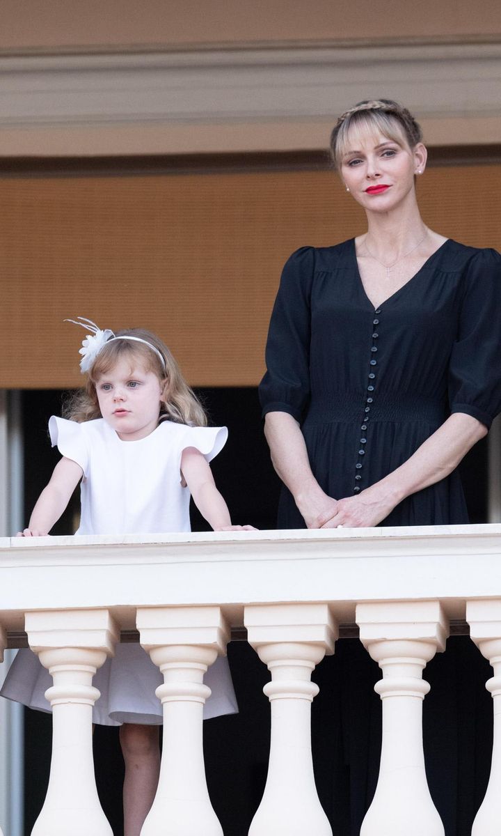 Princess Gabriella stood out in a stylish white flared dress