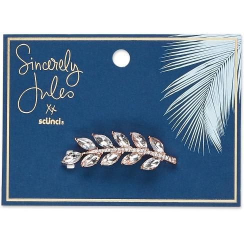 Sincerely Jules by Scünci Crystal Leaf Jeanwire Barrette