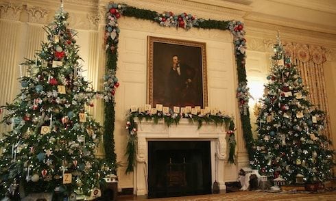 Michelle Obama hosted a preview of the Christmas decorations at the White House on December 3.