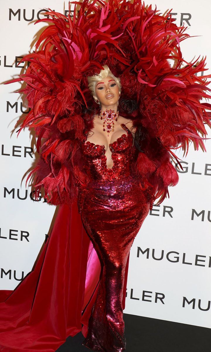 Cardi B wearing Thierry Mugler