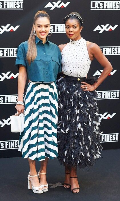 Gabrielle Union and Jessica Alba fashion