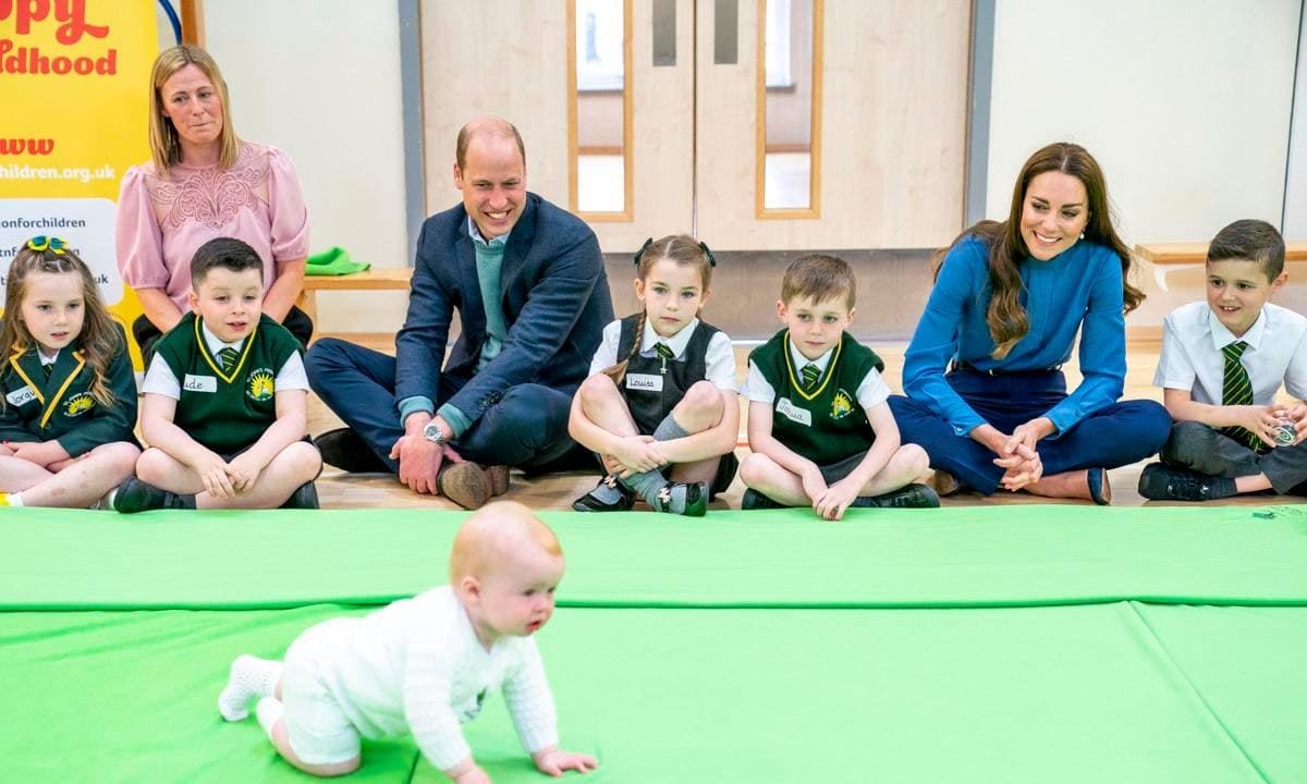 The Duke and Duchess of Cambridge visited St. John's Primary School in Glasgow on May 11