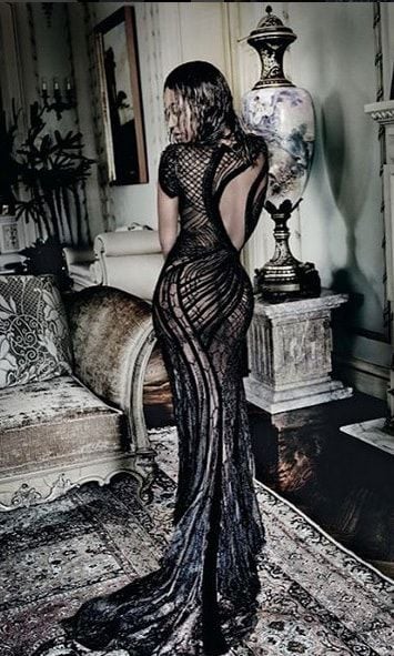 August 2015: Beyonce never shies away from a sheer gown, especially this number for the September issue of Vogue.
<br>
Photo: Vogue