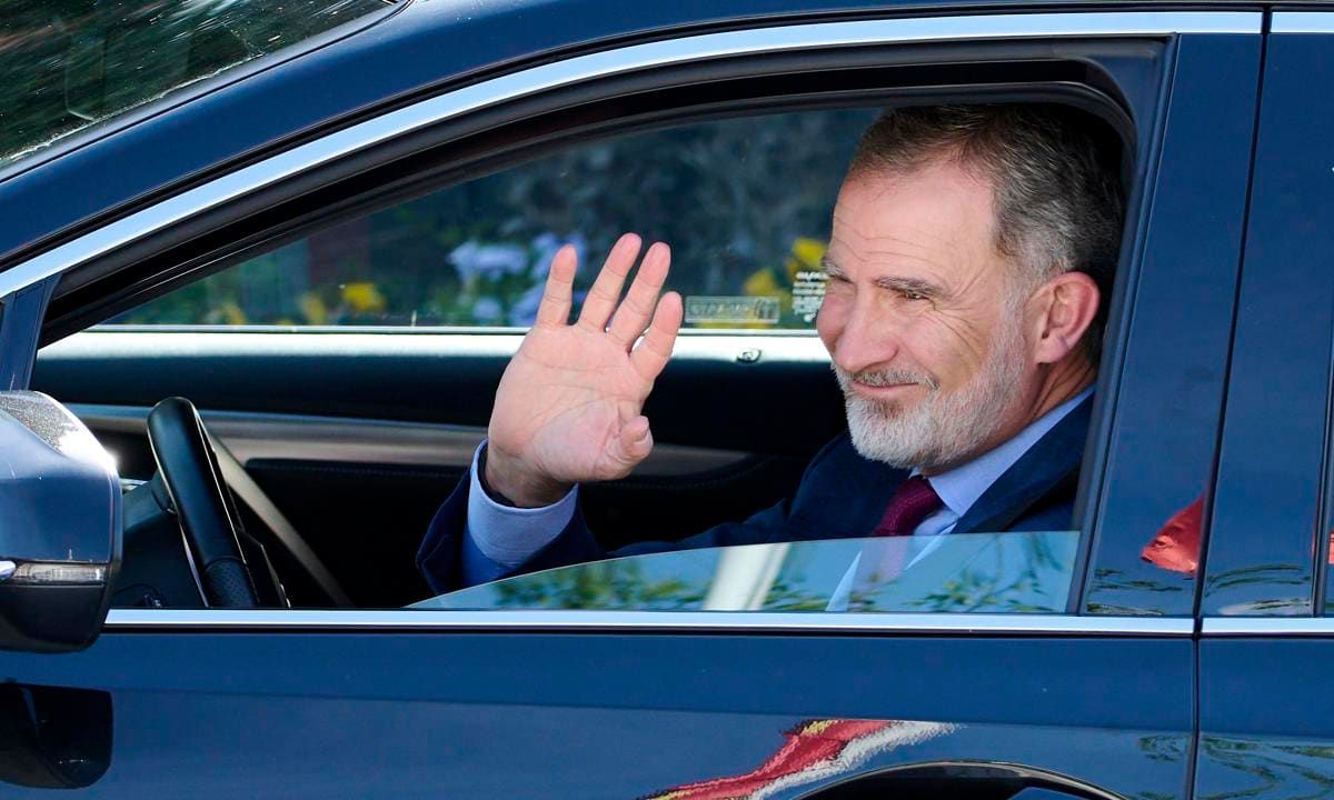 King Felipe shared an update on his mother as he left the hospital on April 10