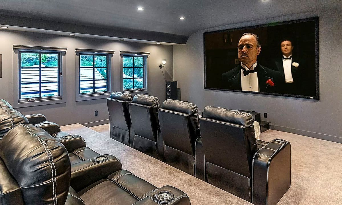 Movie theatre in Miley Cyrus' home