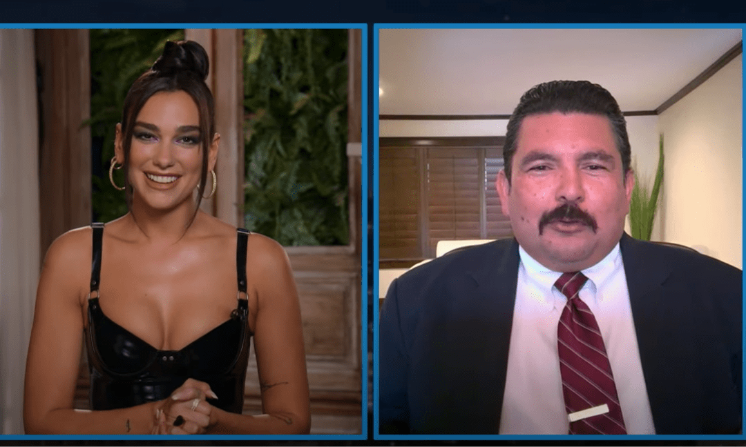 Dua Lipa is letting the world know that she got a huge back tattoo of Guillermo's (Jimmy Kimmel's trusty sidekick) face