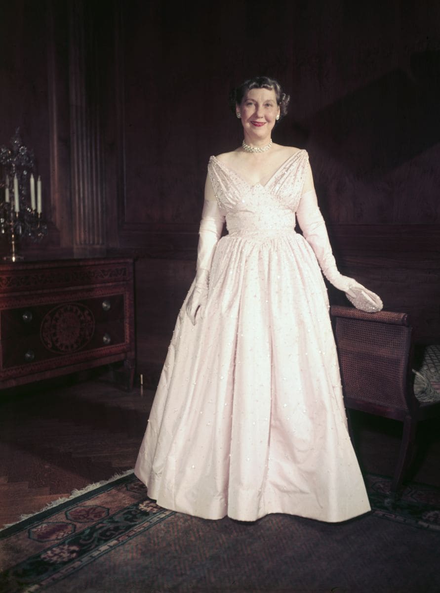 Mamie Eisenhower in her Inaugural dress.