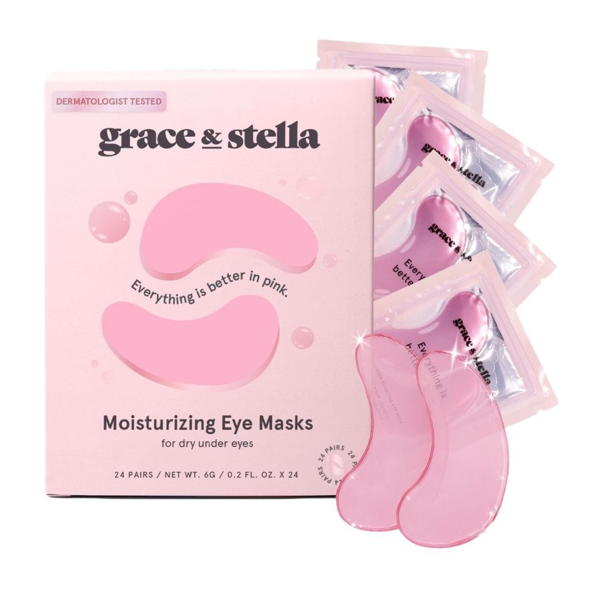 grace & stella pink eye masks