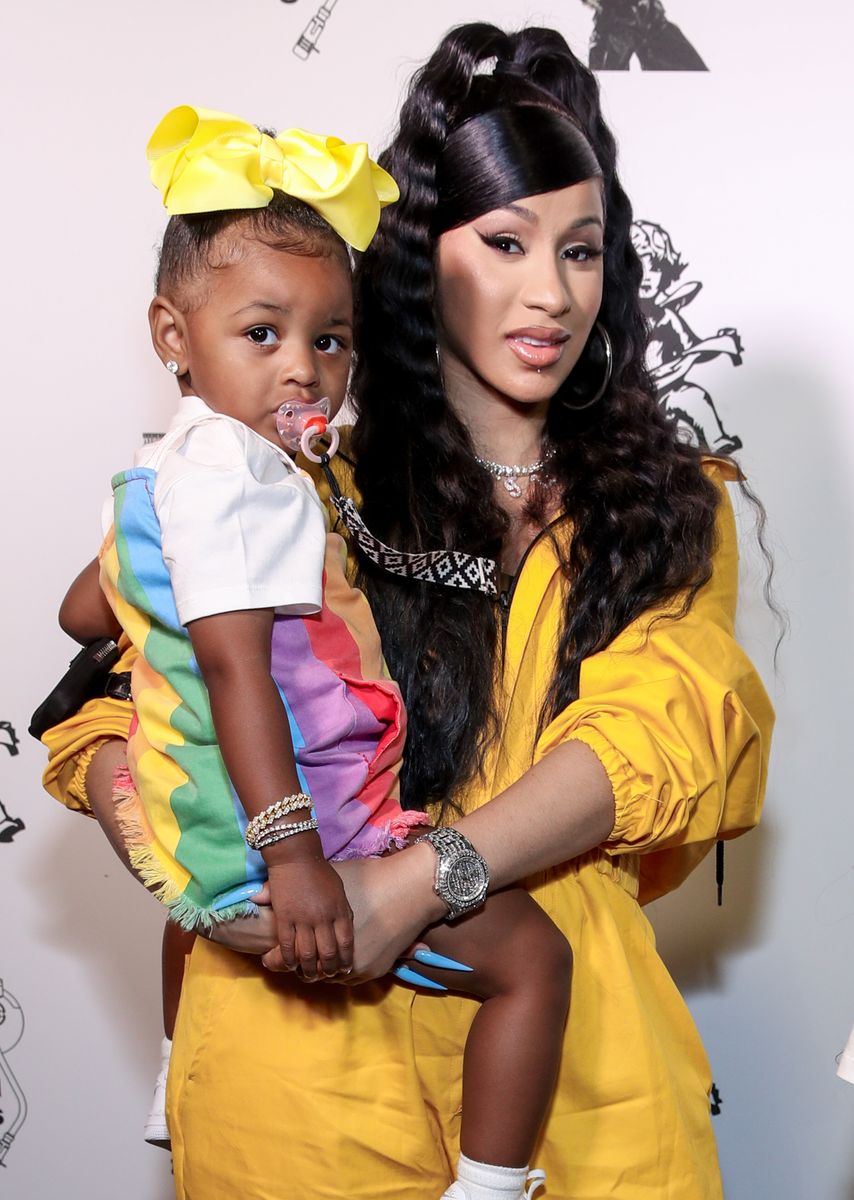 Kulture Kiari Cephus and Cardi B attend the Teyana Taylor "The Album" Listening Party on June 17, 2020, in Beverly Hills, California. 