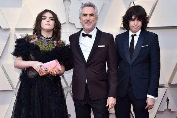 Tess Bu Cuaron, Alfonso Cuaron and Olmo Teodoro Cuaron attend the 91st Annual Academy Awards at Hollywood