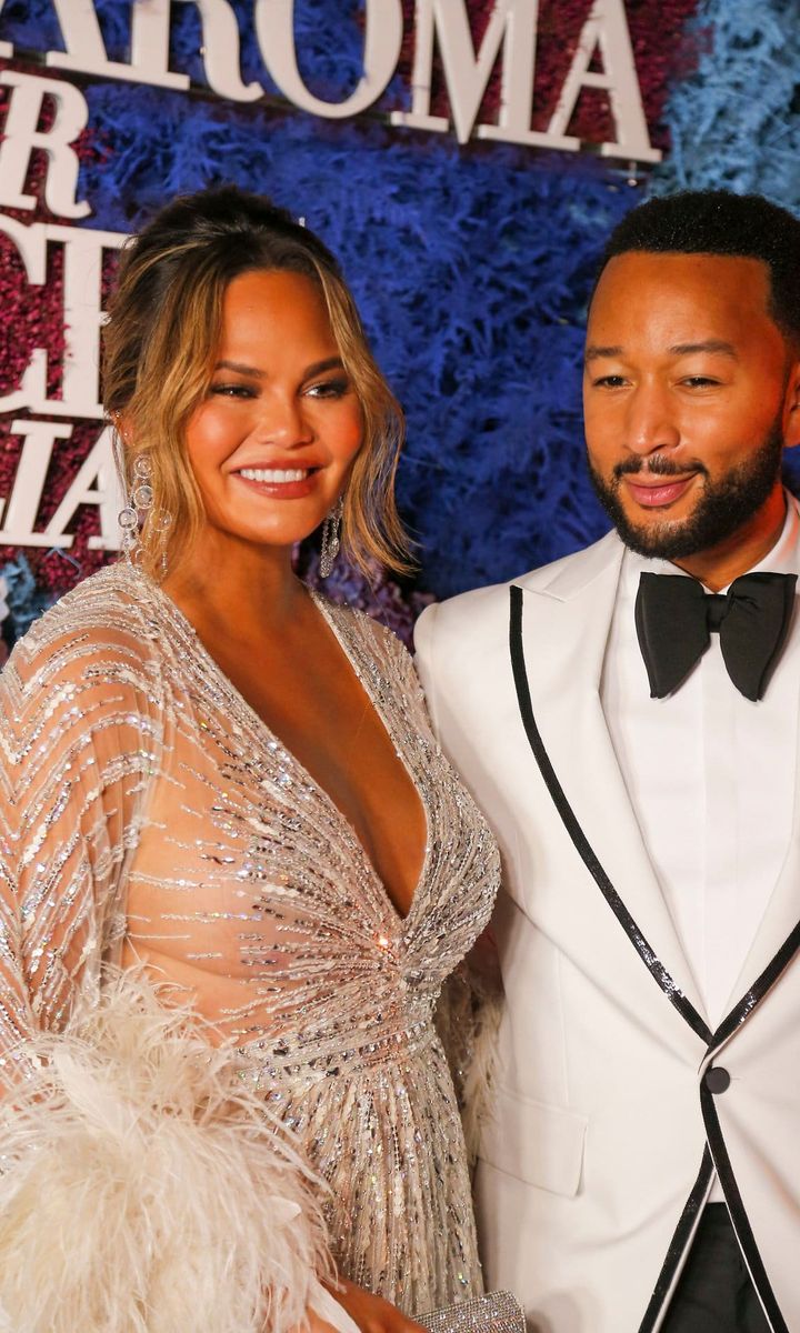 John Legend and his wife at the Unicef Summer Gala