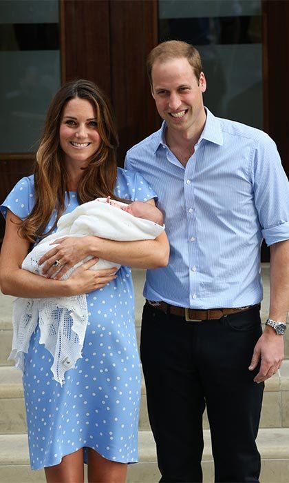 Just hours after the birth of <a href="https://us.hellomagazine.com/tags/1/prince-george/" target="_blank"><strong>Prince George</strong></a>, <a href="https://us.hellomagazine.com/tags/1/kate-middleton/" target="_blank"><strong>Kate Middleton</strong></a> proudly walked out on to the steps of the Lindo Wing at St Mary's hospital in a beautiful blue and white spotted Catherine Walker dress.
<br>
And for some new mom inspiration, Kate had no time for workouts or diets before making her first post-baby debut but looked as gorgeous as ever as she presented little Prince George to the world's media.
<br>
<br>
Speaking about how she got into shape post-baby, the Duchess revealed at garden party in India that she shed the pounds by "running after my kids."
<br>
<br>
Photo: Getty Images