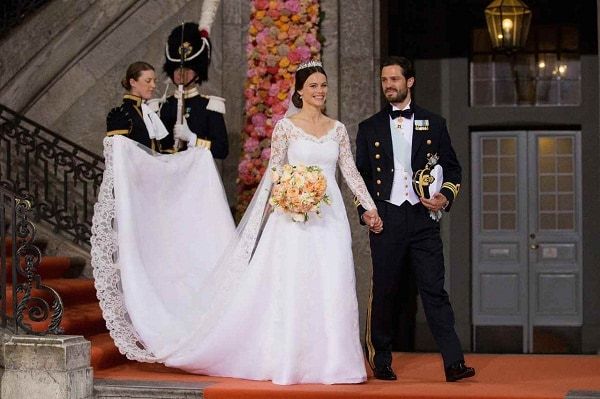 Sofia of Sweden and her wedding dress