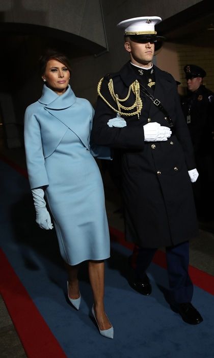 The first lady wore Ralph Lauren.
Photo: Win McNamee/Getty Images